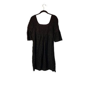 Solitaire Woman’s Black Lace Crochet Mini Dress Size Medium